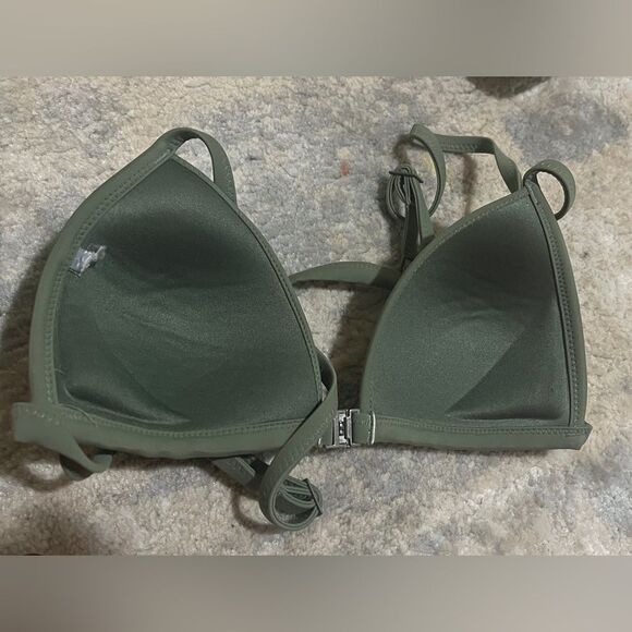 Aerie Olive Green Swim Bikini Set Sz Small - Picture 2 of 8